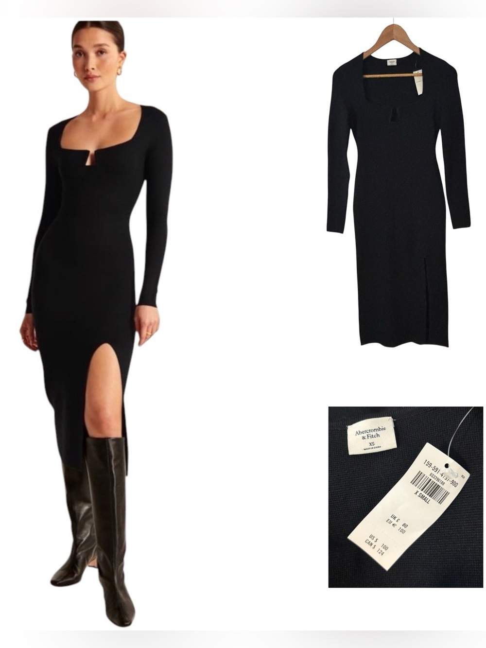 Abercrombie & Fitch Midi Sweater Dress